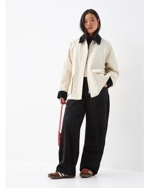 Twik Corduroy Accents Twill Blazer - Natural