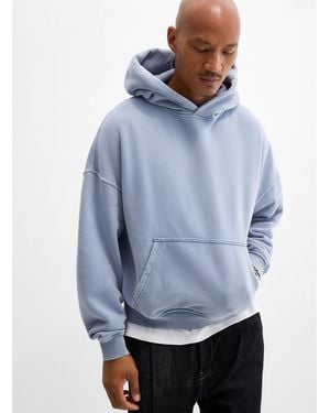 Le 31 Faded Colour Hoodie - Blue