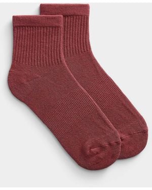 Simon's Solid Colour Ankle Socks - Red