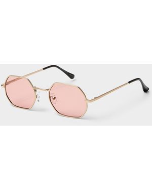 Simon's Cherie Hexagonal Sunglasses - Pink