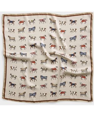 Le 31 Armoured Horses Tie Scarf Imported From Seoul - Natural