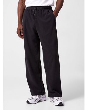 I.FIV5 Loose Polar Fleece sweatpants Baggy Fit - Black