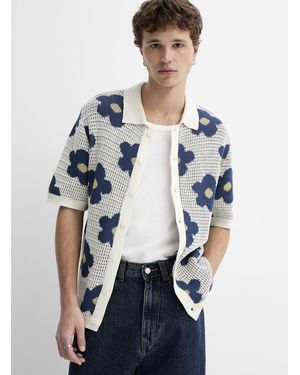 Djab Daisy Jacquard Polo - Blue