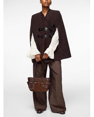 Ganni Frog toggles Wool - Brown