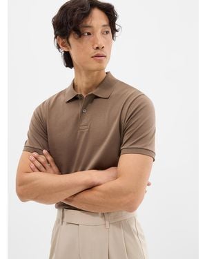 Le 31 Pima Cotton Polo - Brown