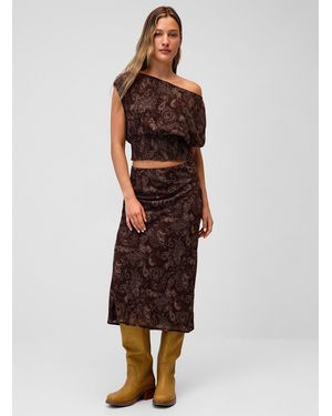 Twik Flowy Chiffon Maxi Skirt - Multicolour