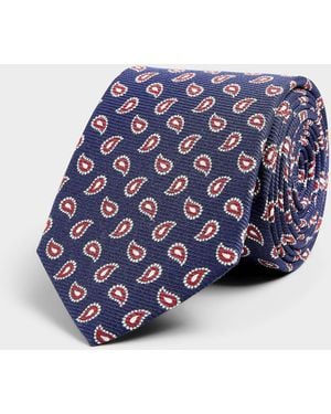 Le 31 Mini Paisley Tie - Blue