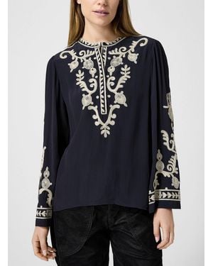 Isabel Marant Falonne Embroidered Blouse - Blue