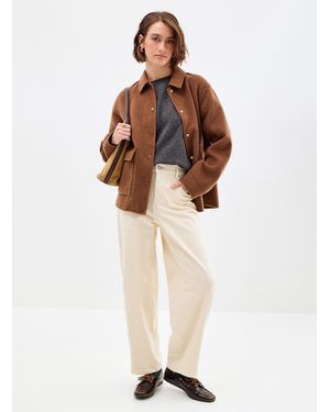 Simon's Reprocessed Wool Felted Shirt - Natural