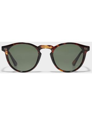 Simon's Morgan Polarized Round Sunglasses - Green