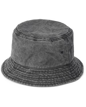 Simon's Faded Cotton Bucket Hat - Grey