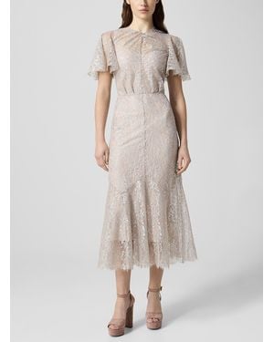 Erdem Metallic Lace Dress - Natural