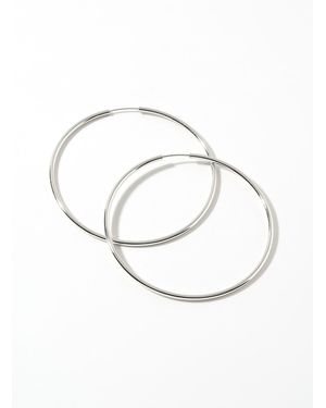 Pilgrim Large Minimalist Hoops - Metallic