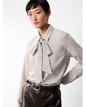 Contemporaine Checked Lightweight Tie - Grey