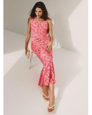 Icône Flocked Floral Draped - Pink