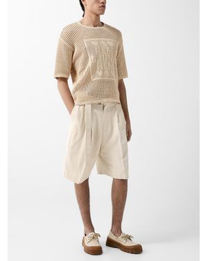 Cmmn Swdn Pleated Belted Cream - Natural