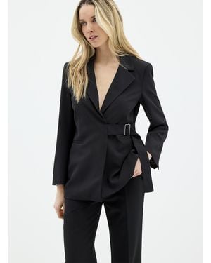 Inwear Hailsy Side Belt Flowy Blazer - Blue
