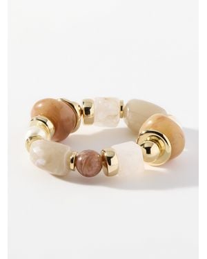 Simon's Large Stone And Pearl Bracelet - Natural