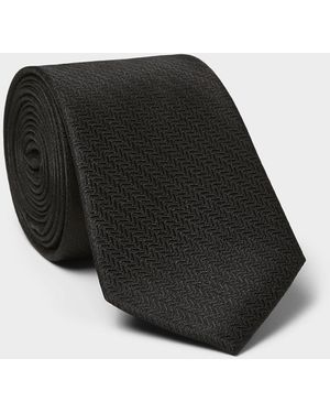 Le 31 Dotwork Chevron Tie - Black
