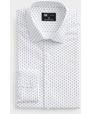 Le 31 Dobby Eyelet Shirt Modern Fit - White