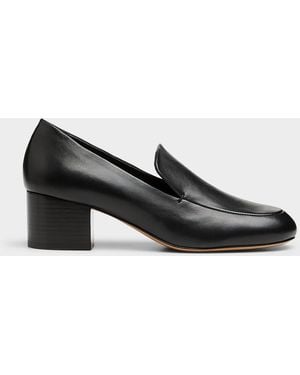 Mansur Gavriel Wren Leather Heel Loafers Made In Portugal Women - Black