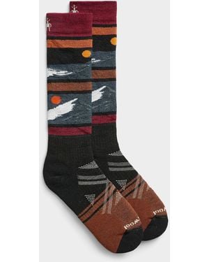 Smartwool Mountain Stripe Knee - Black