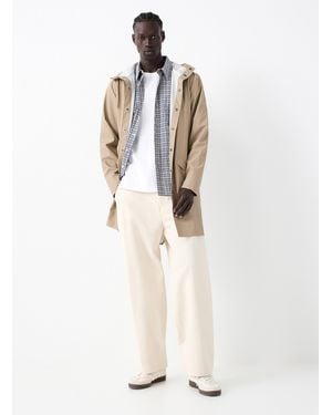 Rains Long Minimalist Raincoat - White