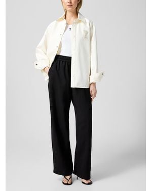 Ami Paris Elastic Waist Linen - White