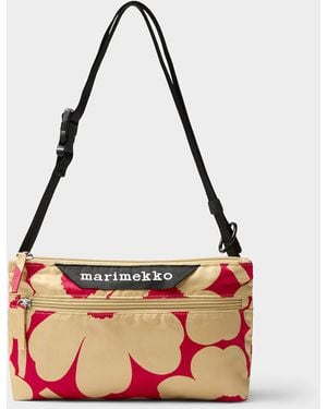 Marimekko Unikko Lightweight Fabric Shoulder Bag - White