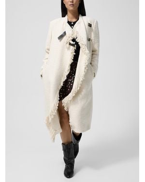 Isabel Marant Gameia Ruffled Coat - Natural