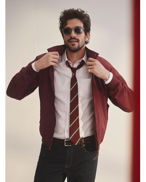 Le 31 Coated Harrington Jacket - Red