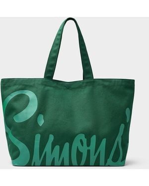 Simon's Retransformed Cotton Canvas Xl 1840 Tote Bag Our History, Our Heritage Collection - Green