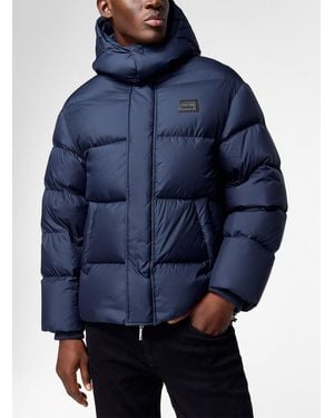 Emporio Armani Metal Plate Navy Blue Puffer Jacket
