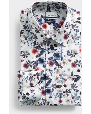 Oskar Mäkinen Lush Blossoming Shirt Modern Fit - Grey