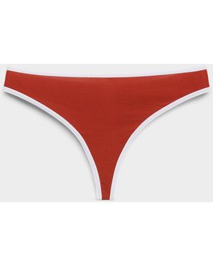 Miiyu Minimalist Thong Organic Cotton And Tm Modal - Red