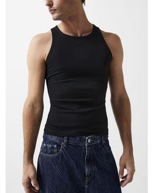 Ganni Embroidered Logo Cami - Black