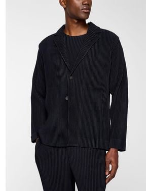 Homme Plissé Issey Miyake Pleated Jacket - Blue