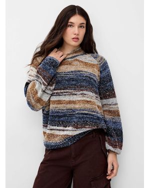 Twik Speckled Stripe Bubble Sweater - Blue