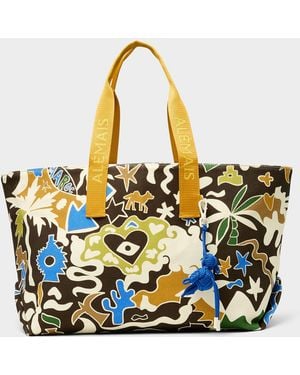 ALÉMAIS Maroc Warm Canvas Xl Tote Bag - Metallic