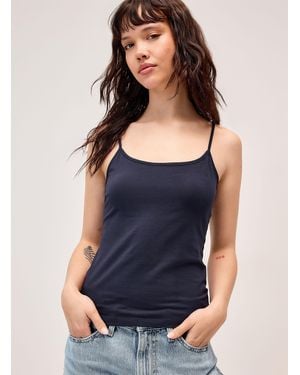 Twik Thin Straps Fitted Cami - Blue