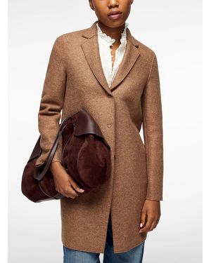 Harris Wharf London Cocoon Pressed Wool Coat - Brown