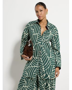 Simon's Lightweight Cotton Loose Tunic - Green