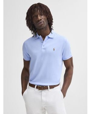 Polo Ralph Lauren Embroidered Rider Jersey Polo Slim Fit - Blue