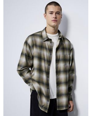 WOOD WOOD Graded Check Shirt - Grey