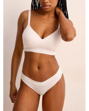Miiyu V-waist Minimalist Bikini Panty Tm Modal (women, White, Large) - Brown