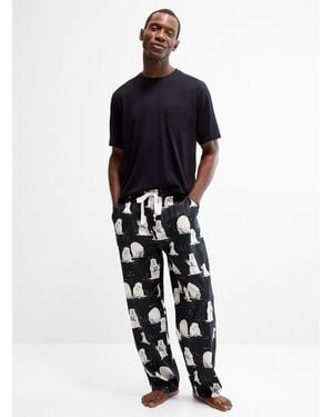 Cyberjammies Wild Animal Pyjama Pant - Black