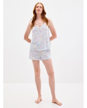 Ralph Lauren Field Of Flowers Scalloped Trim Pyjama Set - White