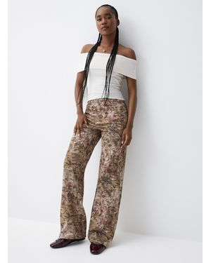 Twik Sepia Flowers Wide - White