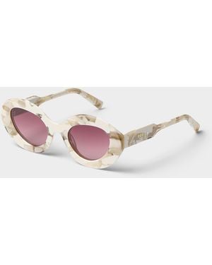 Komono Giselle Marble Round Sunglasses - Pink