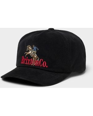 Brixton Western Embroidery Corduroy Trucker Cap - Black